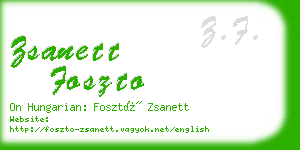 zsanett foszto business card